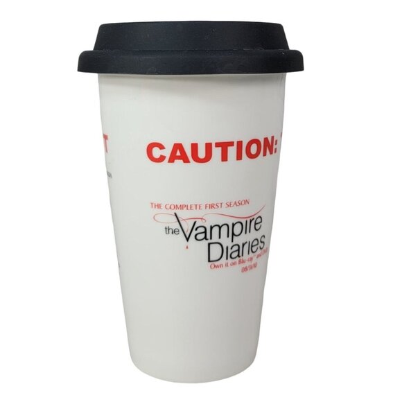 Comic Con TV Travel Mug Vampire Diaries V Human Target 2010 Silicone Lid 12oz - Picture 4 of 10